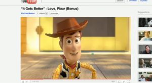 Woody (Toy Story) in It Gets Better commercial