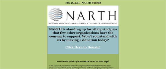 NARTH donations plea